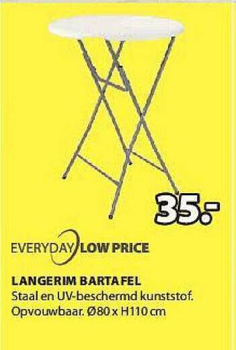 Jysk Langerim Bartafel aanbieding