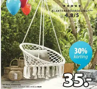 Jysk Nit Tedal Hangstoel aanbieding