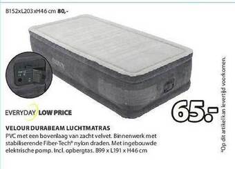 Jysk Velour Durabeam Luchtmatras aanbieding