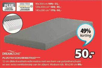 Jysk Plus F30 Schuimmatras aanbieding