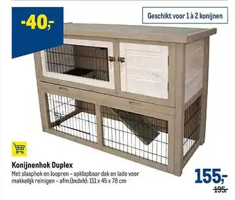Konijnenhok Duplex