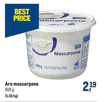 Makro Aro Mascarpone aanbieding