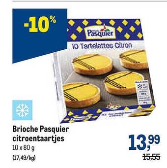 Makro Brioche Pasquier Citroentaartjes aanbieding