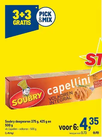Makro Soubry Deegwaren aanbieding