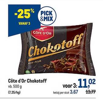 Makro Côte D'or Chokotoff aanbieding