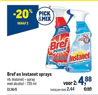 Makro Bref En Instanet Sprays aanbieding