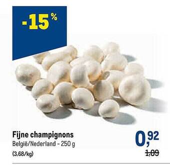 Makro Fijne Champignons aanbieding