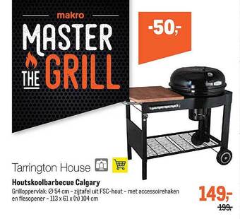 Makro Houtskoolbarbecue Calgary aanbieding