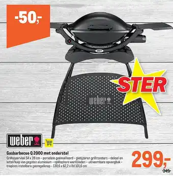 Makro Gasbarbecue Q 2000 Met Onderstel aanbieding
