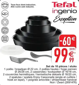 Cora Tefal Ingenio Set de 10 pieces/stuks aanbieding