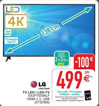 Cora LG TV LED/LED-TV 55UP75006LF aanbieding