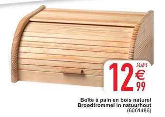 Cora Boite a pain en bois naturel Broodtrommel in natuurhout aanbieding