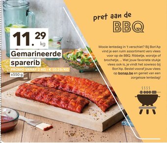 Bon Ap Gemarineerde sparerib 550 g aanbieding