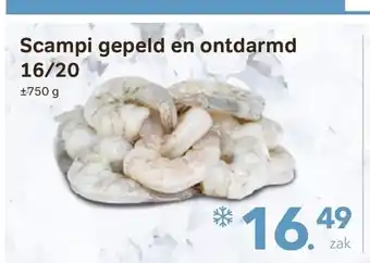 Bon Ap Scampi gepeld en ontdarmd 16/20 750 g aanbieding