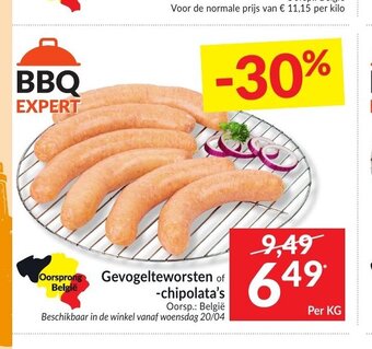 Intermarché Gevogelteworsten of -chipolata's aanbieding