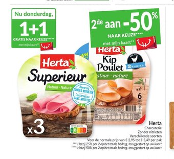 Intermarché Herta Charcuterie Zonder nitrieten aanbieding