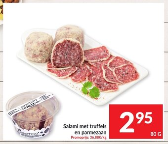 Intermarché Salami met truffels en parmezaan 80 g aanbieding