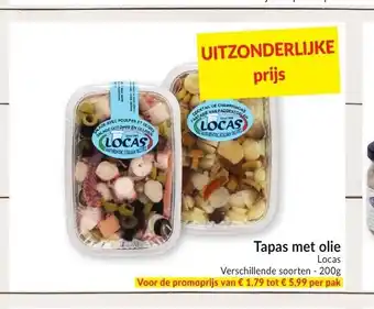 Tapas met olie Locas 200 g