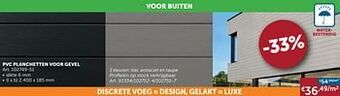 Zelfbouwmarkt Pvc planchetten voor gevel aanbieding