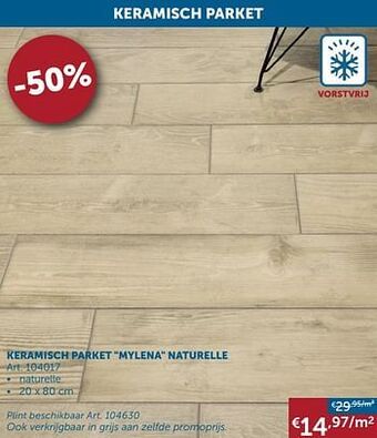 Zelfbouwmarkt Keramisch parket mylena naturelle aanbieding