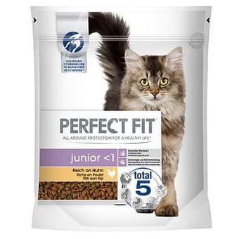 Zooplus 750g Junior <1 Rijk aan Kip Perfect Fit Kattenvoer aanbieding
