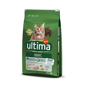 Zooplus 2x7,5kg Ultima Cat Adult Kip Kattenvoer aanbieding
