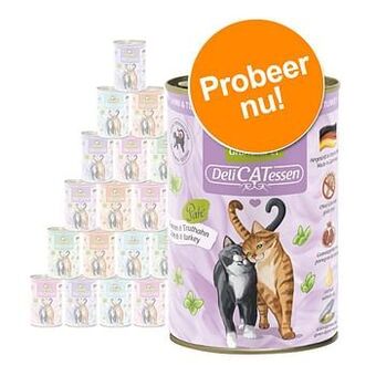 Zooplus Probeerpakket GranataPet DeliCatessen Kattenvoer 24 x 400 g - Zalm & zeevruchten aanbieding