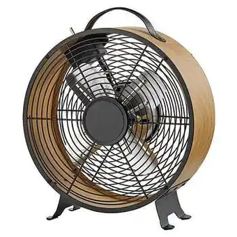 HEMA Tafelventilator Retro Ø25,8cm Hout Look