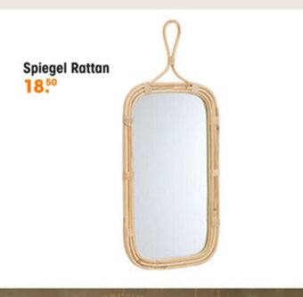 Kwantum Spiegel rattan aanbieding