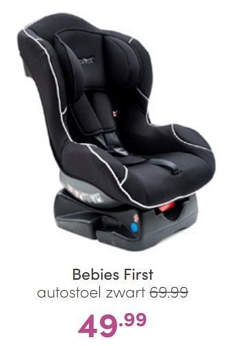 Baby & Tiener Bebies first autostoel zwart aanbieding