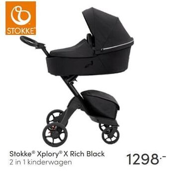 Baby & Tiener Stokke xplory x rich black 2 in 1 kinderwagen aanbieding