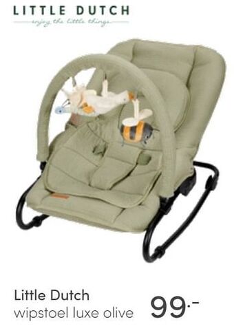 Baby & Tiener Little dutch wipstoel luxe olive aanbieding