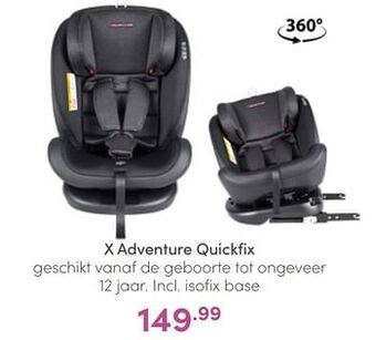 Baby & Tiener X adventure quickfix aanbieding