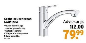 GAMMA Grohe keukenkraan swift new aanbieding