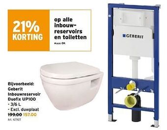 GAMMA Geberit inbouwreservoir duofix up100 aanbieding