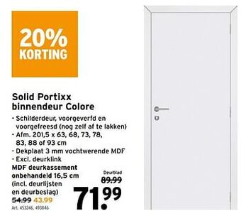 GAMMA Solid portixx binnendeur colore aanbieding