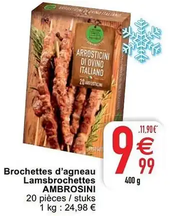 Cora Brochettes d’agneau lamsbrochettes ambrosini aanbieding