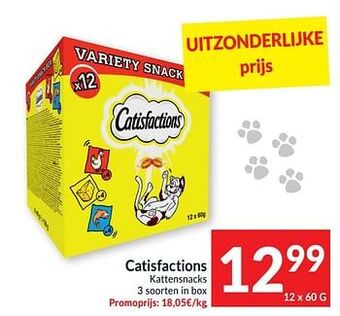 Intermarché Catisfactions kattensnacks aanbieding