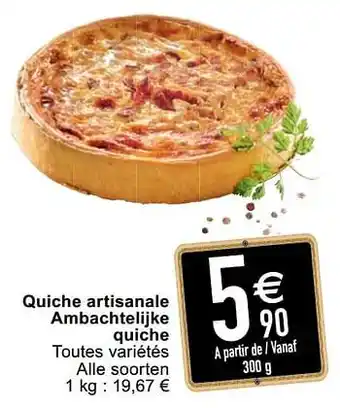 Quiche artisanale ambachtelijke quiche