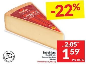 Intermarché Entremont comté fruité rauwmelkse kaas aanbieding