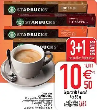 Cora Capsules starbucks aanbieding