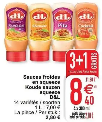 Cora Sauces froides en squeeze koude sauzen squeeze d+l aanbieding