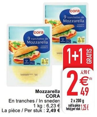 Cora Mozzarella cora aanbieding