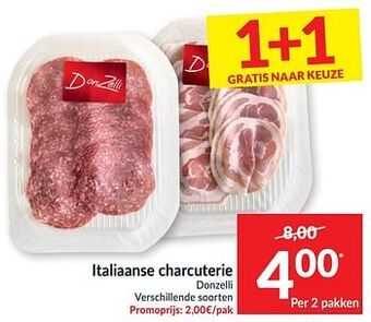 Intermarché Italiaanse charcuterie donzelli aanbieding