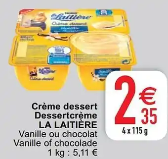 Cora Crème dessert dessertcrème la laitière aanbieding
