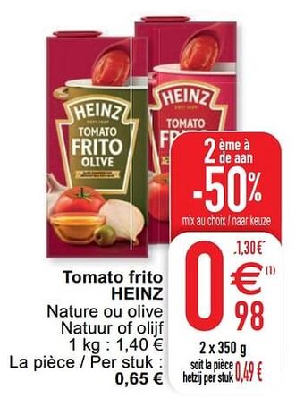 Cora Tomato frito heinz aanbieding