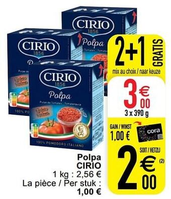 Cora Polpa cirio aanbieding
