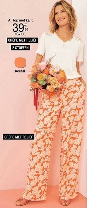 Damart Top met kant aanbieding