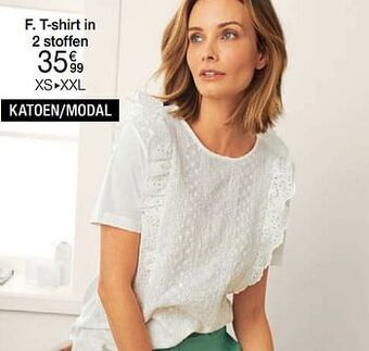 Damart T-shirt in 2 stoffen aanbieding