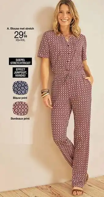 Damart Blouse met stretch aanbieding